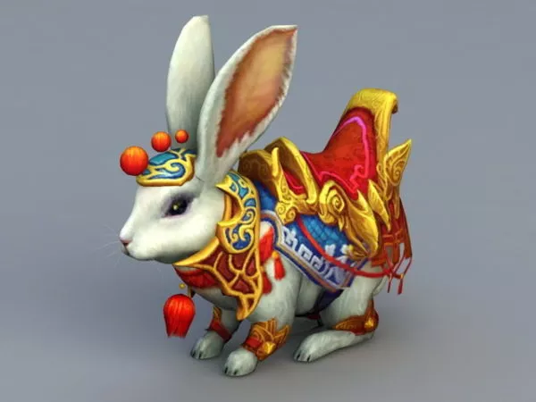 Anime Rabbit Mount 3d model Anime Rabbit Mount 3d model