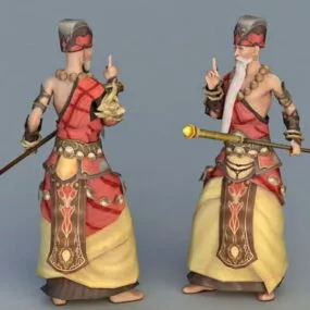 Anime Shaolin Monk 3d model