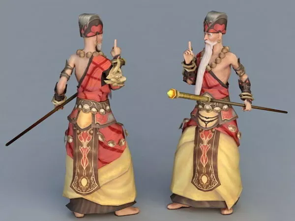 Anime Shaolin Monk 3d model Anime Shaolin Monk 3d model