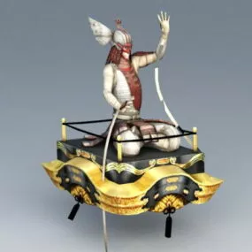 Anime Steampunk Ninja 3d model