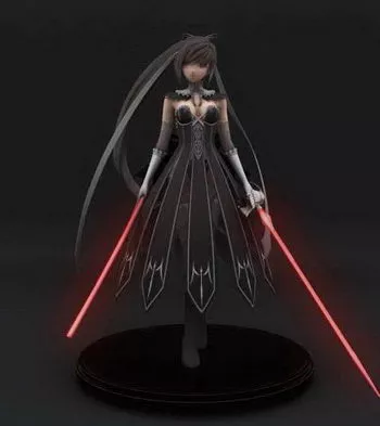 Anime Sword Girl Warrior 3d model Anime Sword Girl Warrior 3d model