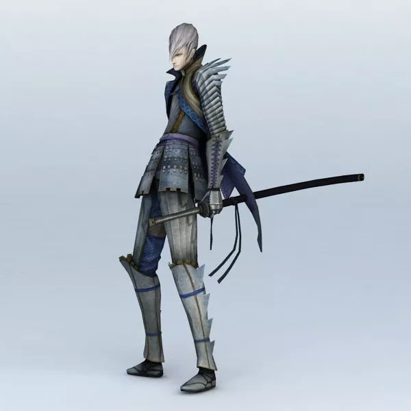 Samurai Ninja Swords Set 3d model