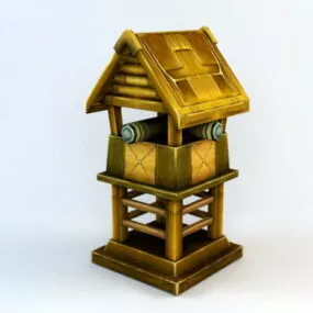 Anime Turret Building 3d model