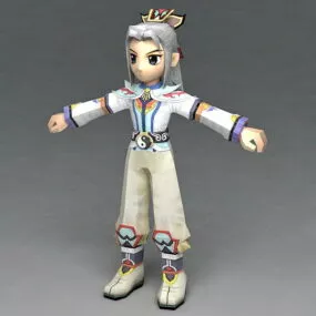 Anime Warrior Guy 3d model