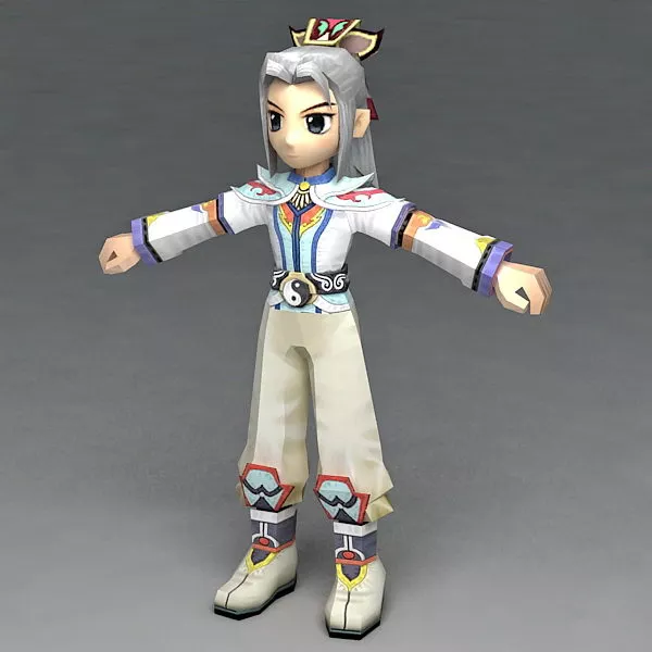 Beauty Anime Girl 3d model