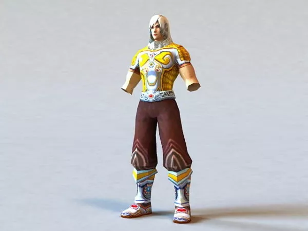 Anime Warrior With No Hands 3d model Anime Warrior With No Hands 3d model