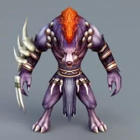 Anime Werewolf Warrior 3d model