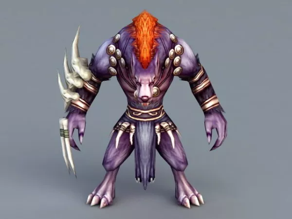 Witcher Warrior Character 3d model