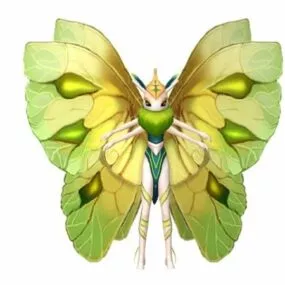 Anime Butterfly Elf Girl Character 3d model