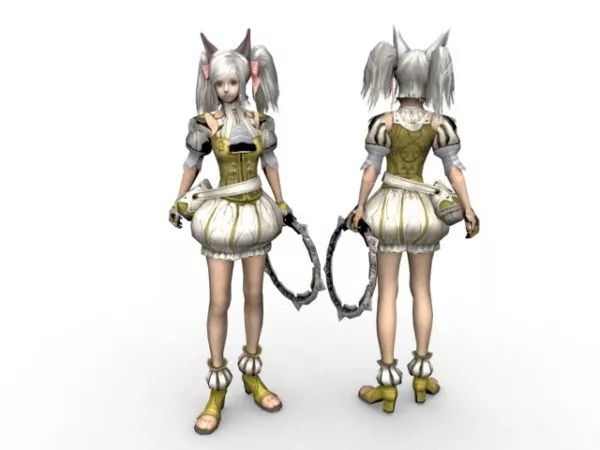Anime Fighter Girl 3d model Anime Fighter Girl 3d model