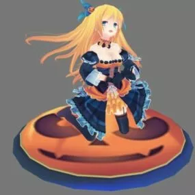 Anime Girl Character 3d model