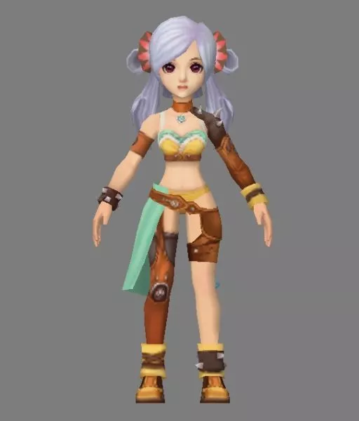 Anime Girl Fighter 3d model Anime Girl Fighter 3d model