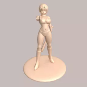 Anime Girl Figure 3d model