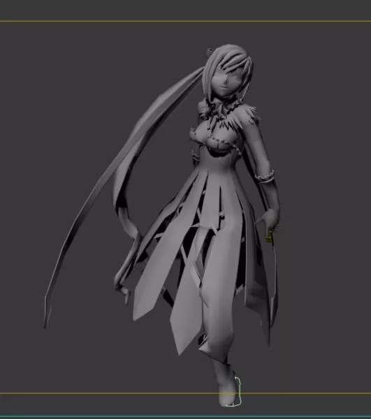 Anime Girl Rigged And Animated Free 3d Model Max Vray Open3dmodel