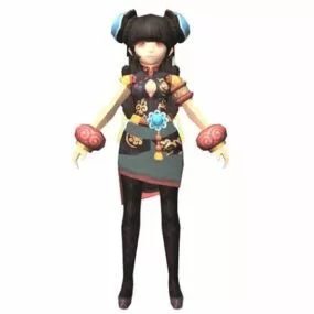 Anime Gladiator Girl Character 3d model