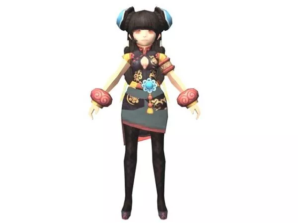 Bowsette Lady Character 3d model