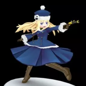 Anime Gunner Girl 3d model