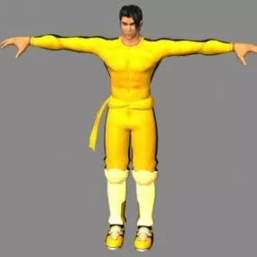 Anime Martial Artist Male 3d model