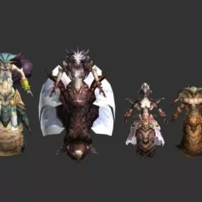 Anime Naga Warriors 3d model
