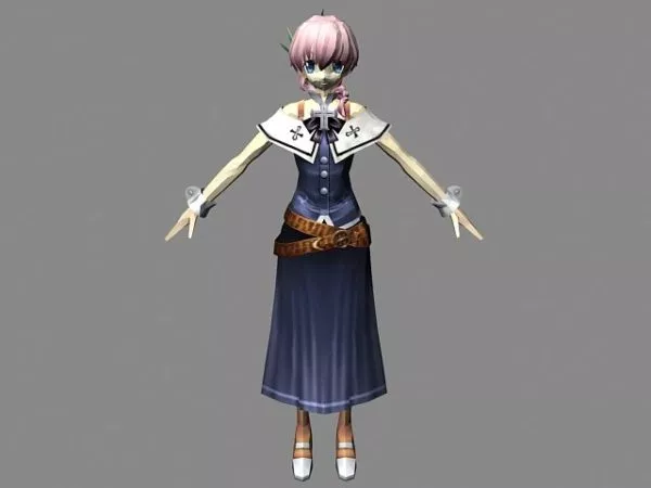 Demon Girl Hunter Character 3d model