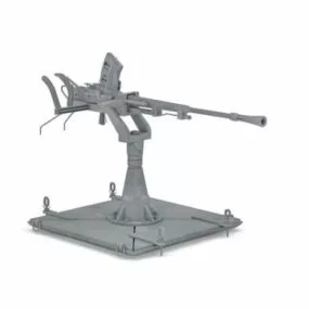 Antiaircraft Machine Gun Weapon 3d model