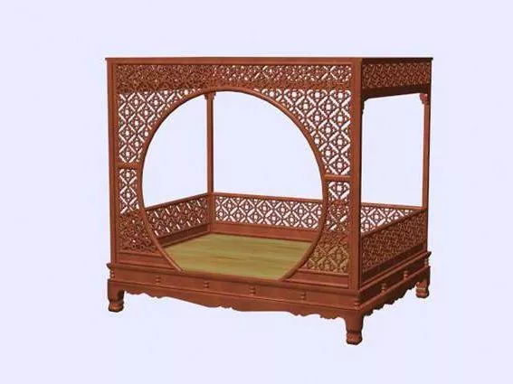 Antique Chinese Bed 3d model Antique Chinese Bed 3d model