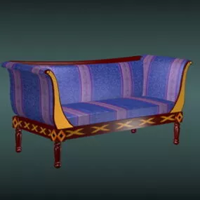 Antique French Settee 3d model
