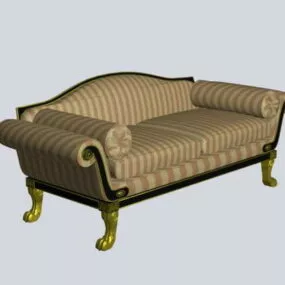 Antique Victorian Loveseat 3d model
