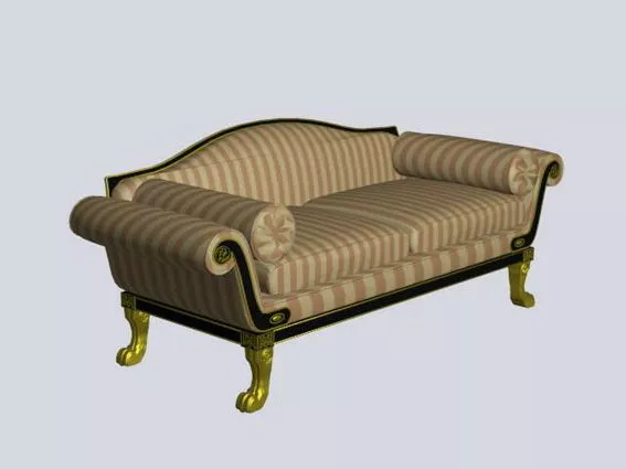 Antique Victorian Loveseat 3d model Antique Victorian Loveseat 3d model