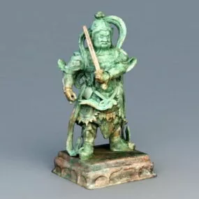 Antique Warlord Statue 3d model