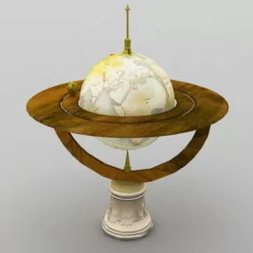 Antique World Globe 3d model