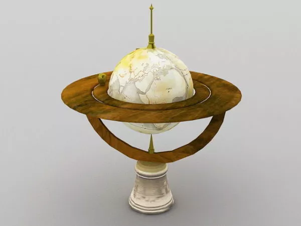 Antique World Globe 3d model Antique World Globe 3d model