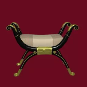 Antique X Ottoman 3d model