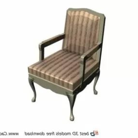 Antique Furniture Arm Chair Fauteuil 3d model