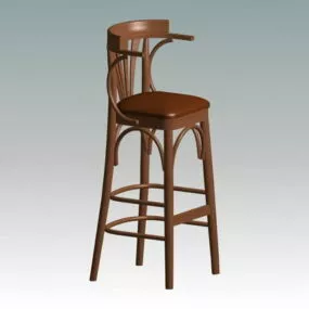 Antique Bar Stool 3d model