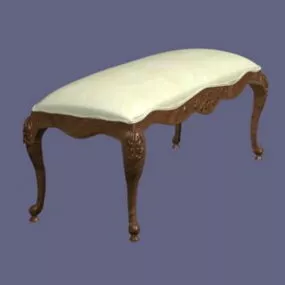 Antique Bench Stool 3d model
