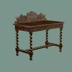 Antique Console Table Furniture 3d model