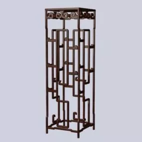 Ancient Decorative Flower Rack 3d model