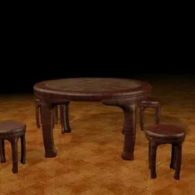 Antique Dining Sets 3d model