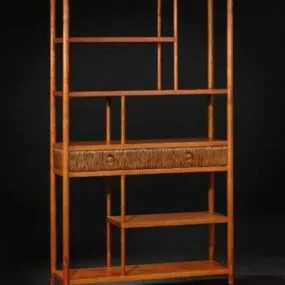 Wooden Antique Display Cabinet 3d model