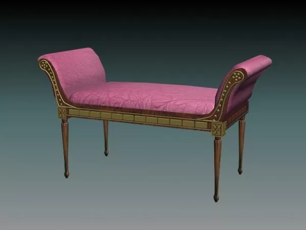 Antique Divan Sofa 3d model Antique Divan Sofa 3d model