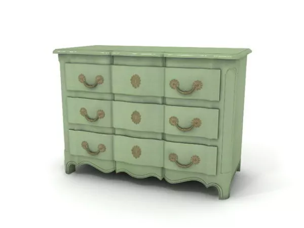 Furniture Antique Drawer For Dresser 3d model Furniture Antique Drawer For Dresser 3d model
