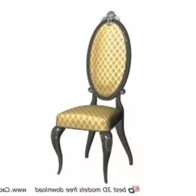 Antique Dressing Chair Furniture 3d model