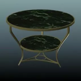 Antique Marble Top Dining Table 3d model