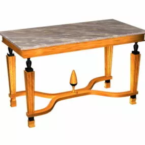 Antique Marble Top Table 3d model