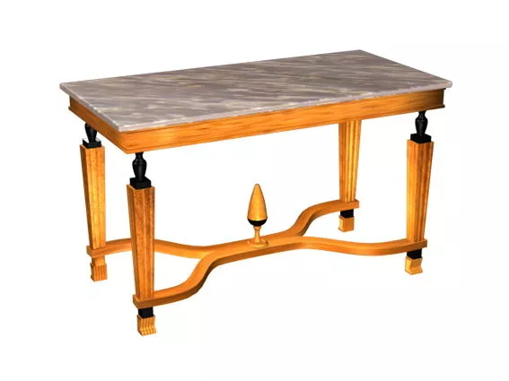 Antique Marble Top Table 3d model Antique Marble Top Table 3d model