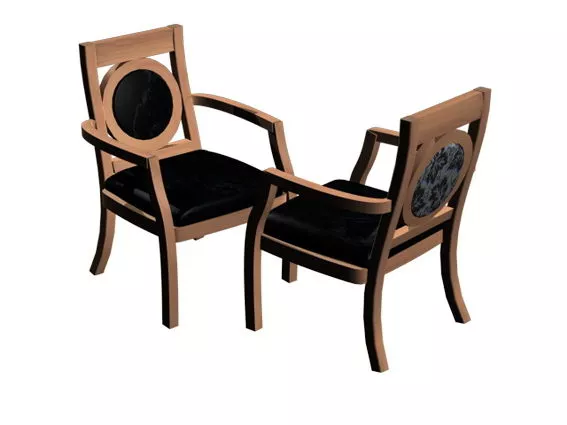 Curved Reception Furniture 3d model