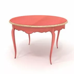 Furniture Antique Round Coffee Table 3d model