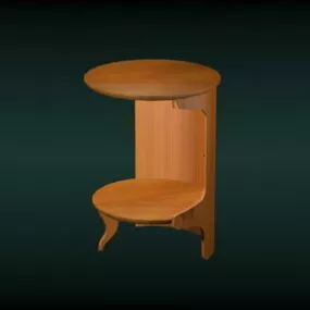 Antique Round Corner Table 3d model