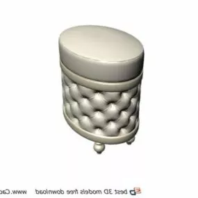 Antique Furniture Storage Ottoman 3d model